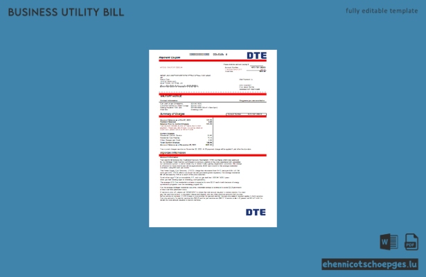 Vorschau einer Beispielrechnung des Energieversorgers DTE Energy in Michigan